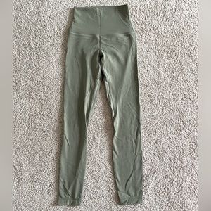 Lululemon align Leggings 25” size 0 rosemary green Rare like new pants
